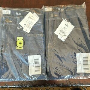 NWT Boys Size 8 Slim Jeans, both dark denim but 2 shades, sold 2 for 1